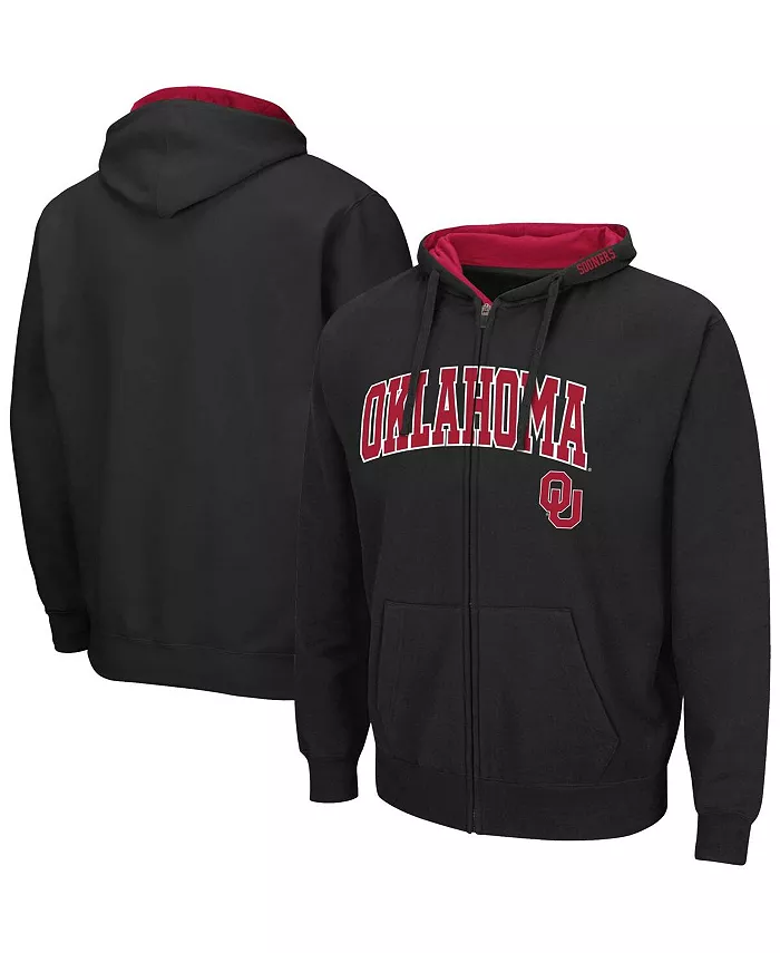 

Мужская толстовка с молнией Oklahoma Sooners Arch & Team Logo 3.0 Colosseum, черный