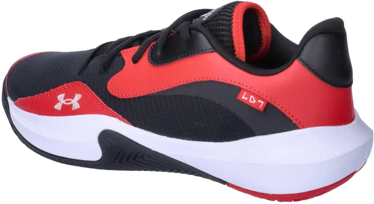 Мужские баскетбольные кроссовки Under Armour UA Lockdown 7 Low, Red / Black / White — фото 3