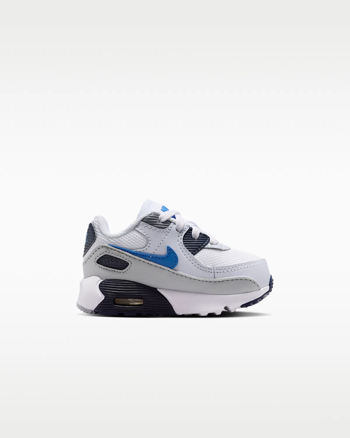 Детские кроссовки Nike Air Max 90, White/Midnight Navy/Football Grey/Blue Crystal — фото 3