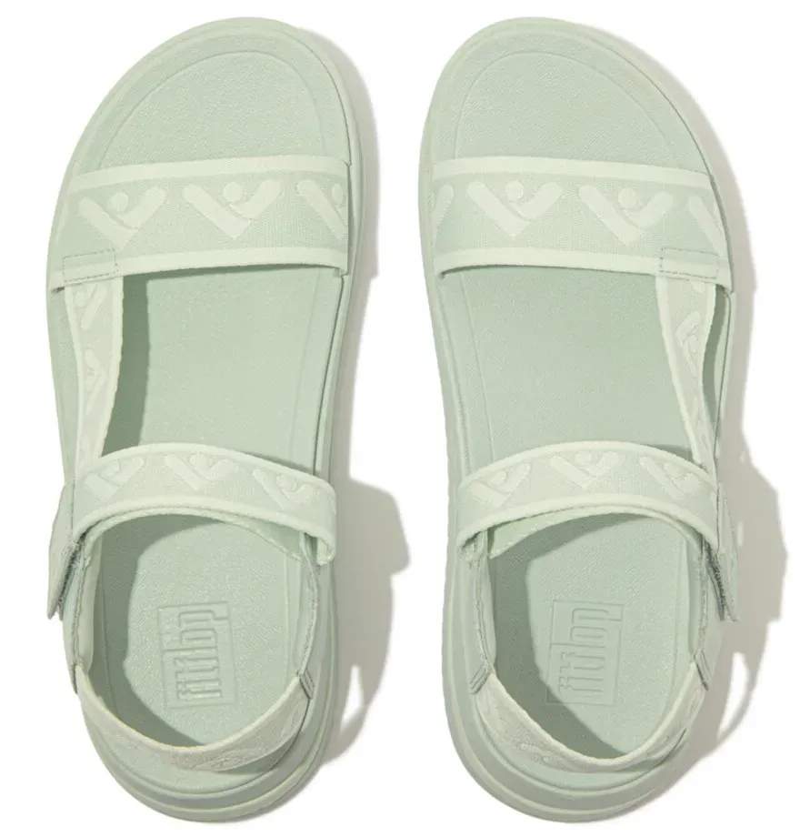 Сандалии Fitflop "SURFF WEBBING BACK", летняя обувь, босоножки, танкетка, стелька из микрокабеля, мятный — фото 4