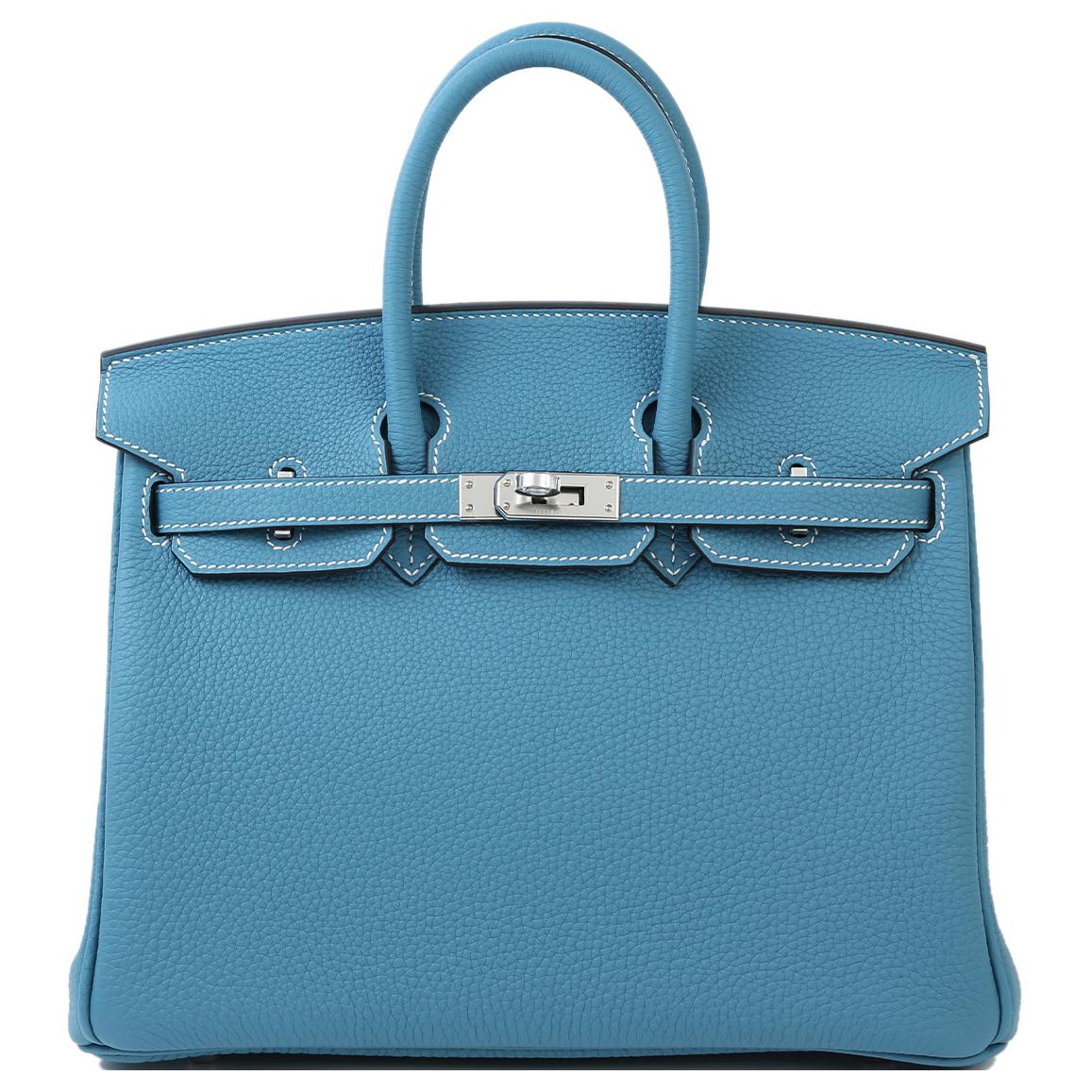 

HERMES Сумка Birkin Togo Calfskin Birkin Bag Unisex D2 NEW BLEU JEAN New Denim Blue