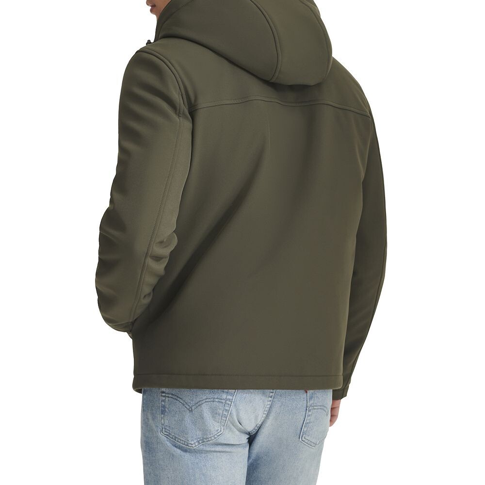 Мужское штормовое пальто с капюшоном и стеганой подкладкой Levi's Soft Shell, цвет Olive — фото 2