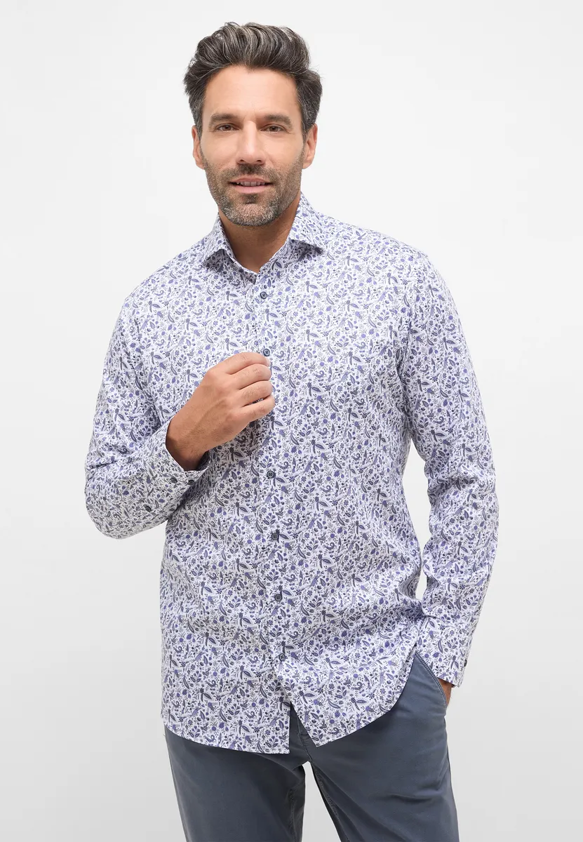 

Рубашка Eterna с длинными рукавами "MODERN FIT", синий