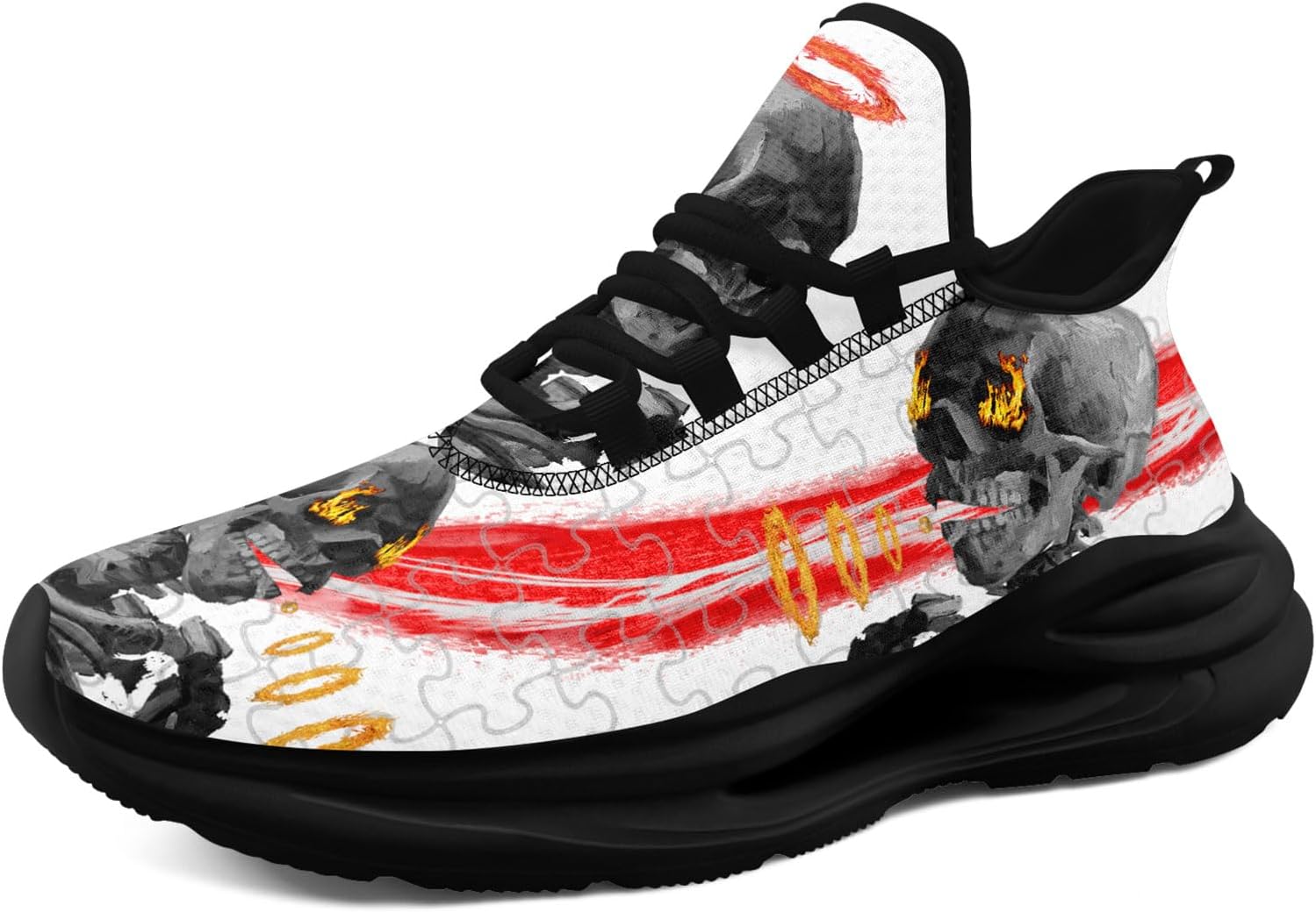 

Кроссовки с черепом для мужчин и женщин, стильная элегантность, готические графические повседневные спортивные кроссовки для тенниса и тренировок Awsole, белый/черный/оранжевый/розовый/серый