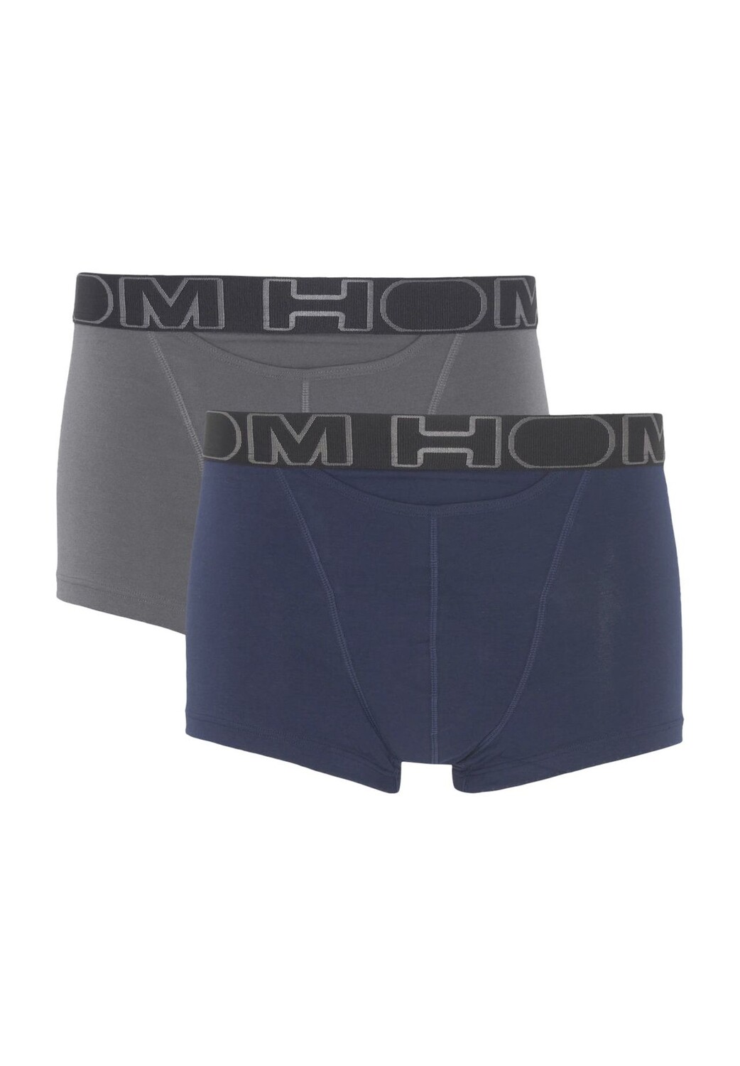 

Трусы, 2 шт., однотонные, с этикеткой на поясе, мужские HOM, цвет Blau Grau