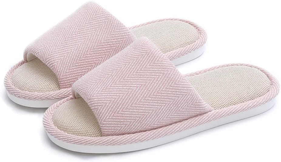 

Тканевые тапочки для дома и улицы, нескользящие тапочки на четыре сезона с мягкой подошвой, тапочки для мужчин и женщин Aiotio, розовый