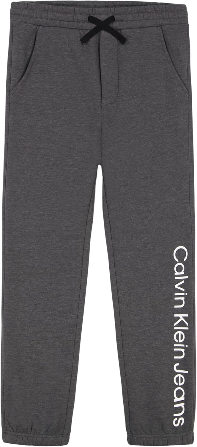 

Спортивные брюки Calvin Klein для мальчиков из флиса, застегивающиеся на шнурок, Ckj Charcoal Heather