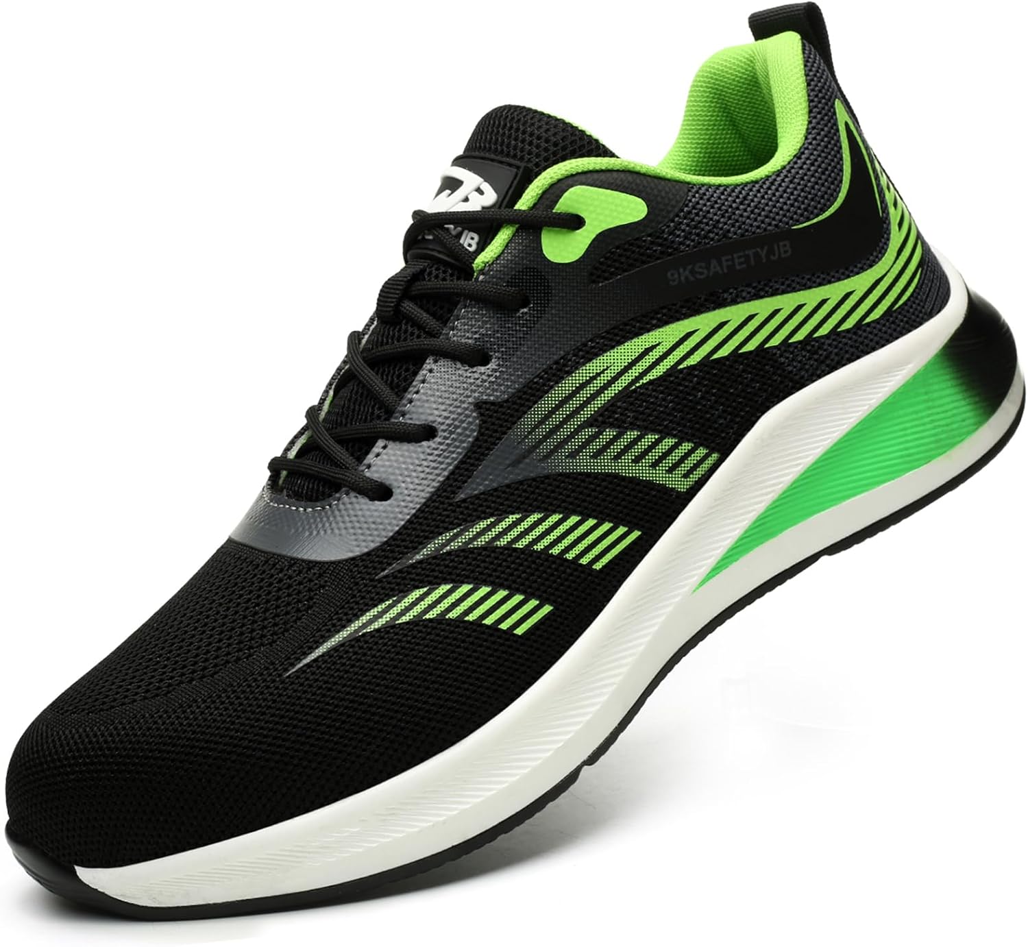 

Защитные ботинки со стальным носком для женщин и мужчин, удобные легкие ботинки для строительства, универсальная обувь, стойкая к проколам и скольжению, обувь для пищевой промышленности Qunlon, зеленый