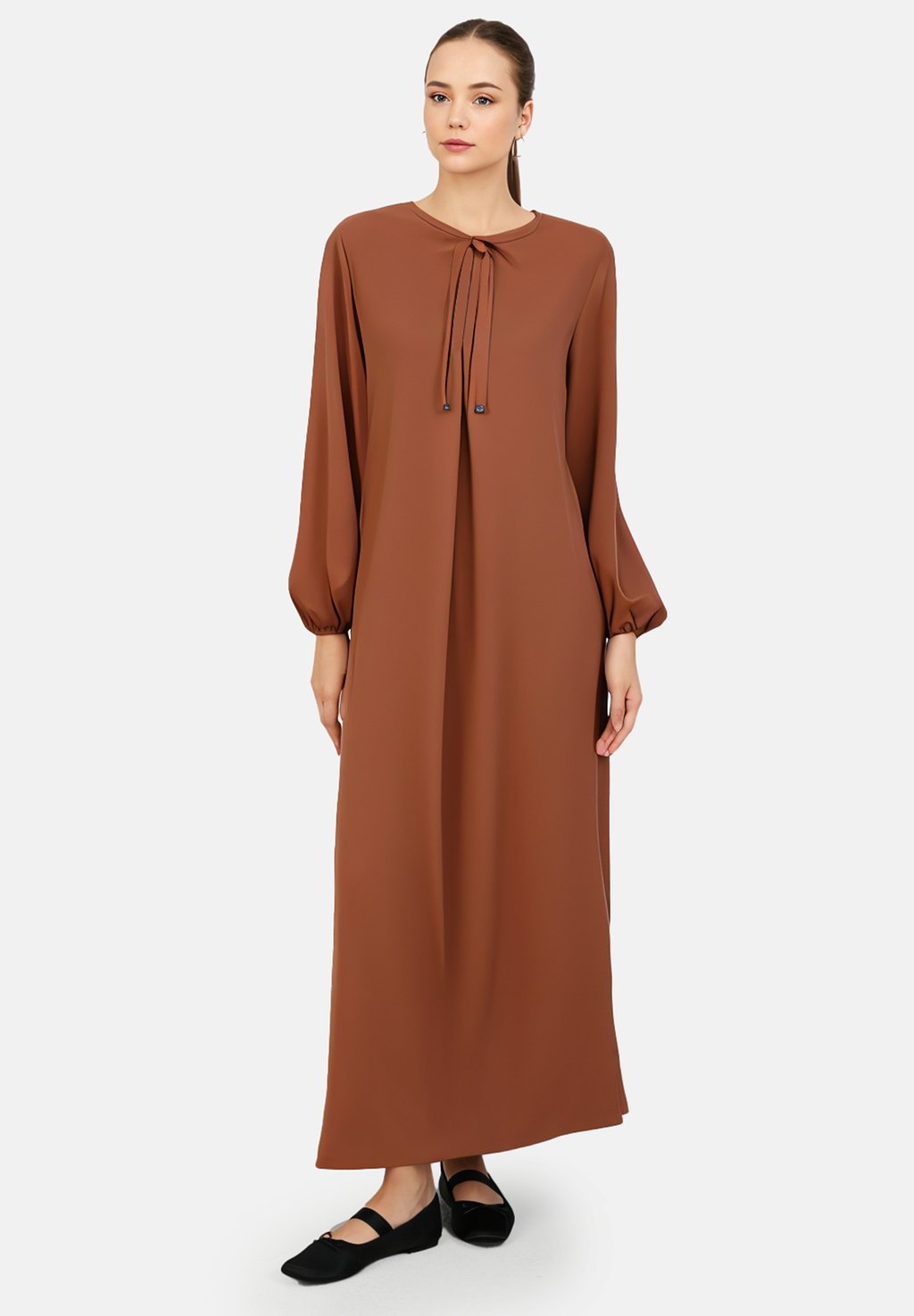 

Платье макси MODEST - Jersey dress Modanisa, коричневый