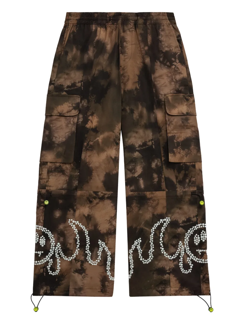 

Украшенные брюки с эффектом тай-дай Barrow, коричневый