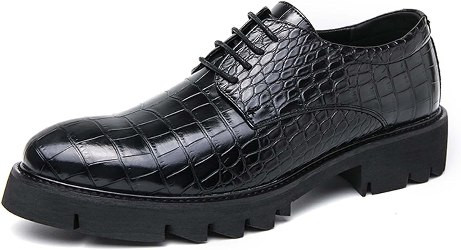 

Мужские оксфорды формальные, модные, шнурованные, для бизнеса, отдыха, офиса, конференций, костюмов, банкетов, свадеб, униформы, с увеличенной высотой, с толстой подошвой, кожаные туфли Generic, черный