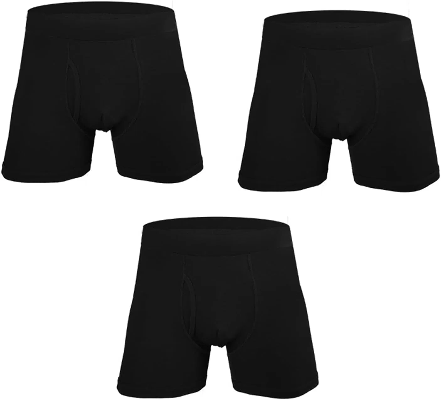 Боксеры хлопковые, 3-pack Black