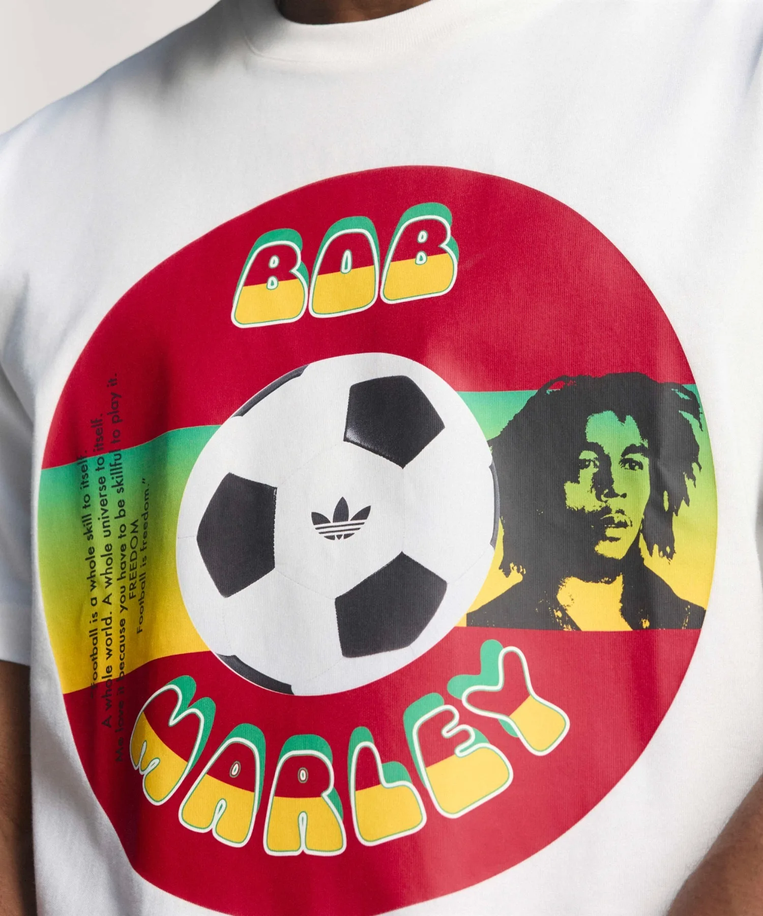 Футболка Bob Marley ORIGINALS adidas белая — фото 2