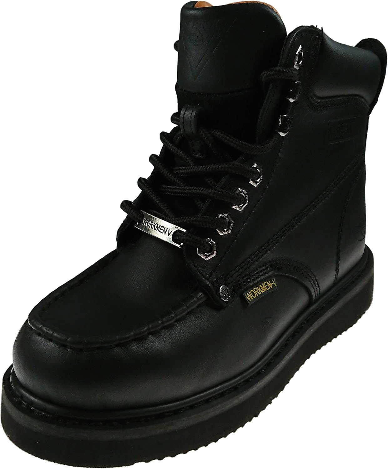 

Мужские рабочие ботинки из натуральной кожи с шнуровкой Workmen-V, черный