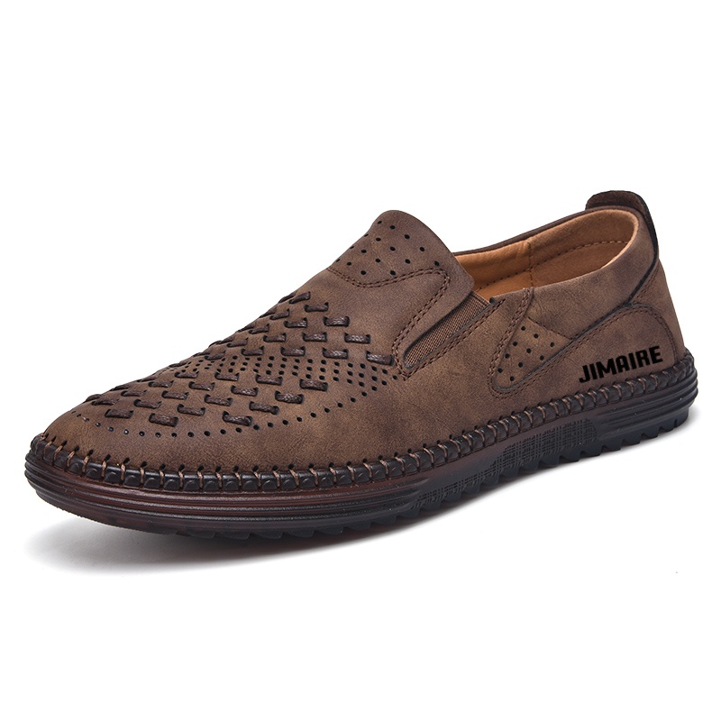 

King Jinmai Мужские повседневные туфли мужские низкие топы коричневые, цвет Brown