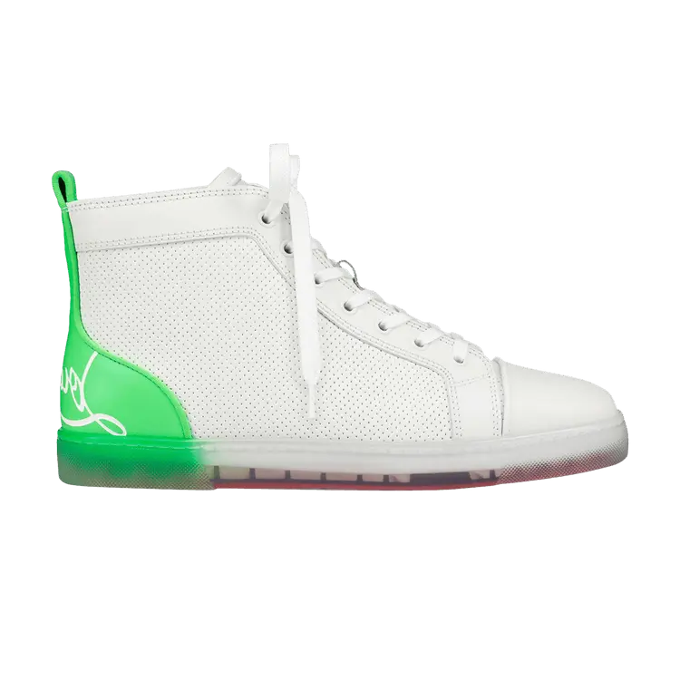 

Кроссовки Christian Louboutin Fun Louis Flat White Fluo Green, белый