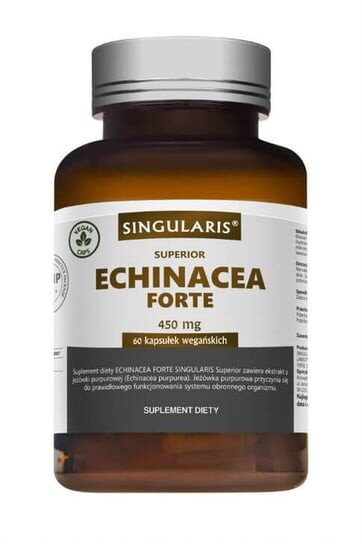 

Эхинацея Форте, Улучшенная Добавка 450мг, 60 капсул. Singularis-Herbs
