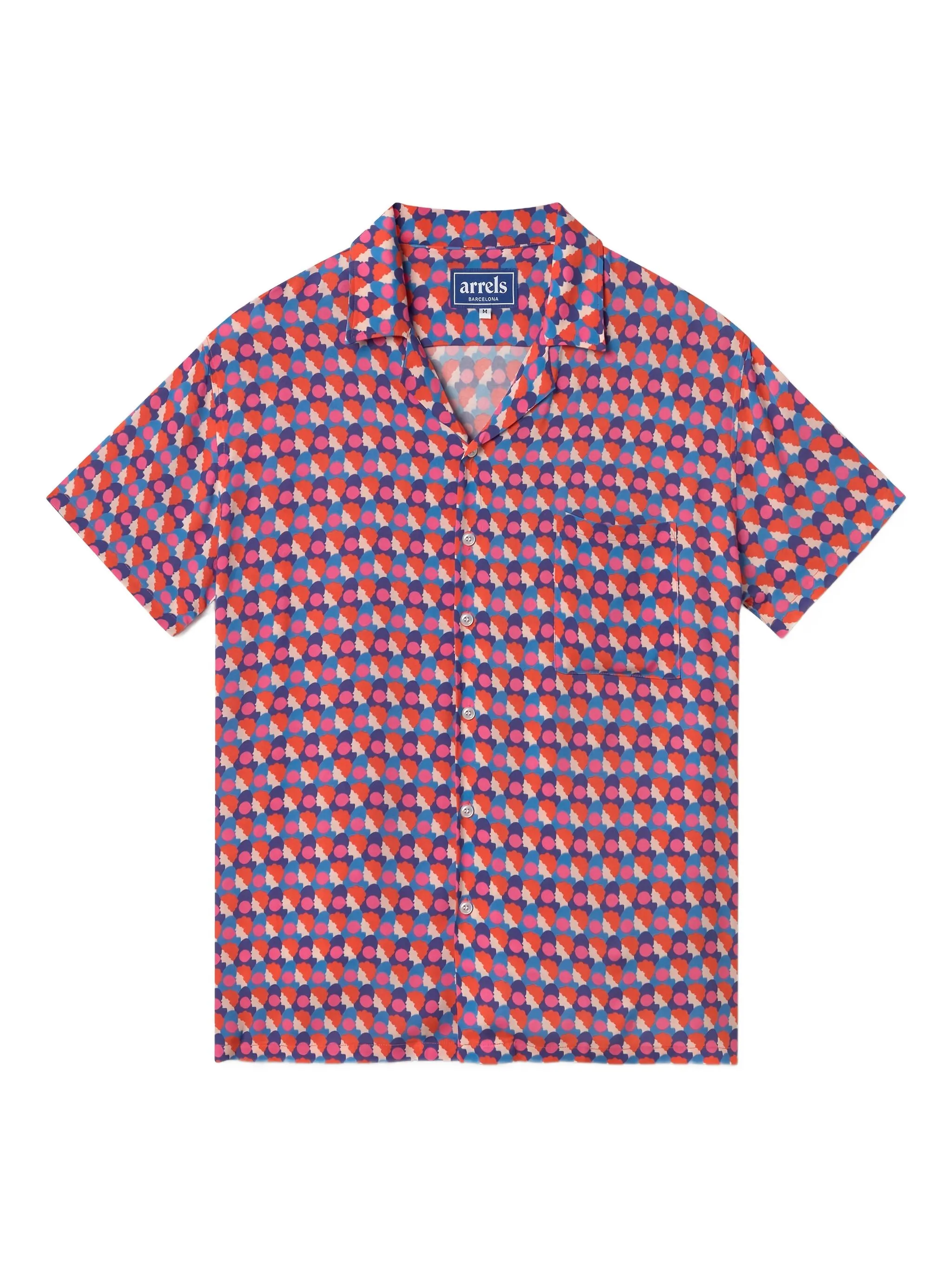 

Рубашка с короткими рукавами и геометричным принтом Arrels Barcelona, розовый