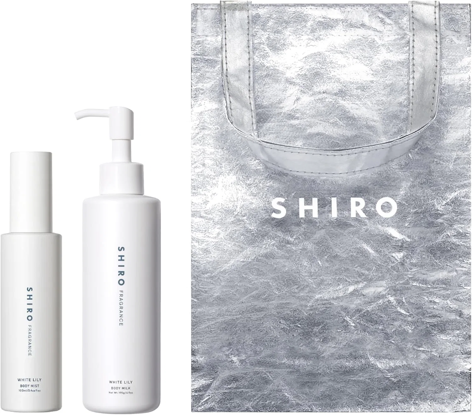 Набор для тела White Lily SHIRO Body Mist 100 мл + Body Milk 195 г