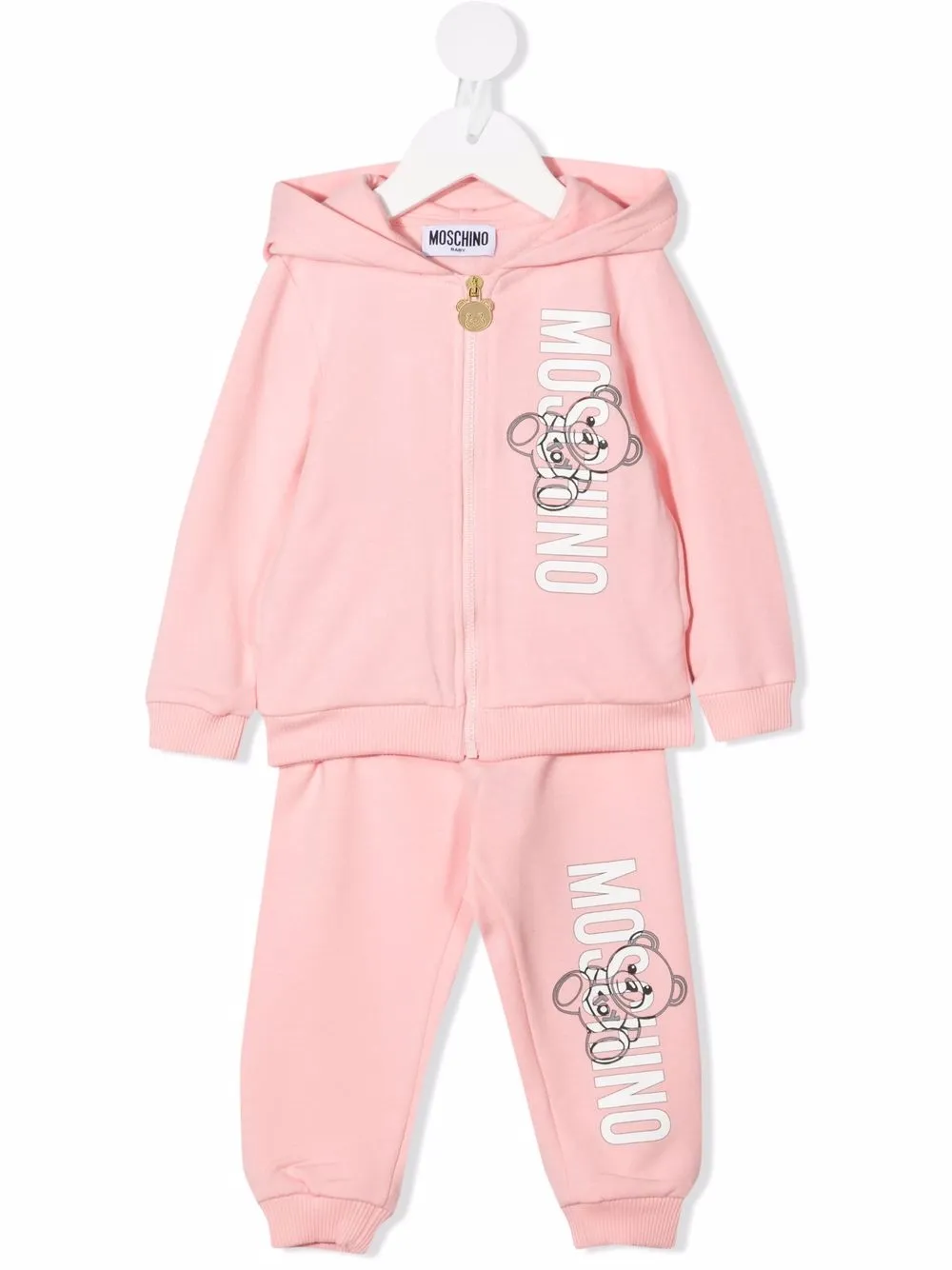 

Спортивный костюм с логотипом Moschino Kids, розовый