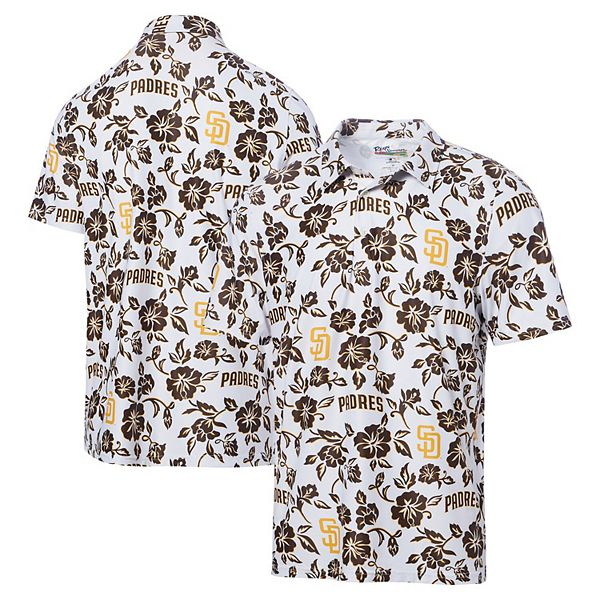 

Мужская белая футболка-поло San Diego Padres Pua Performance Reyn Spooner