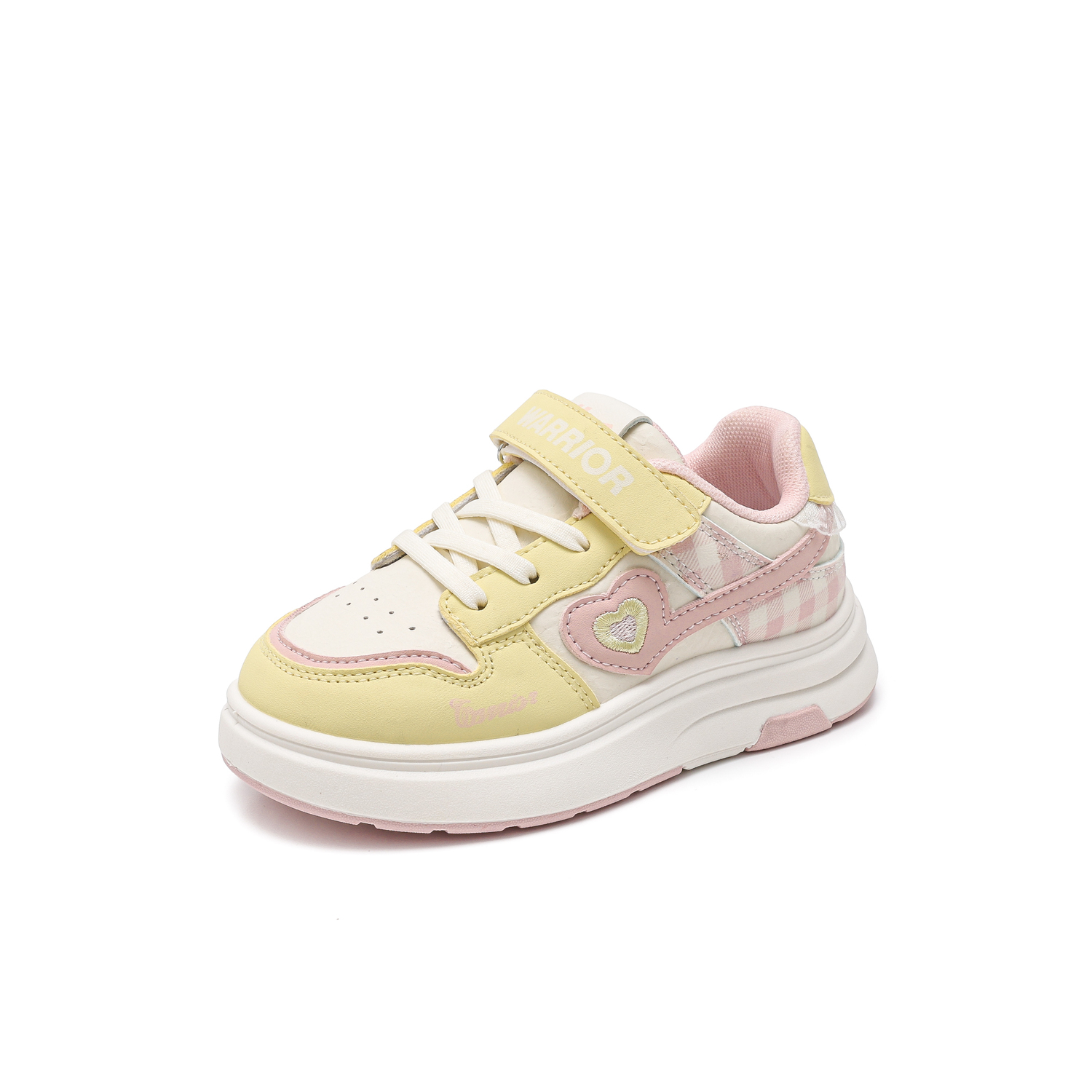 

Детские кроссовки для скейтбординга с легкой амортизацией, противоскользящей подошвой и защитой от ударов WARRIOR, бежевый/желтый/розовый