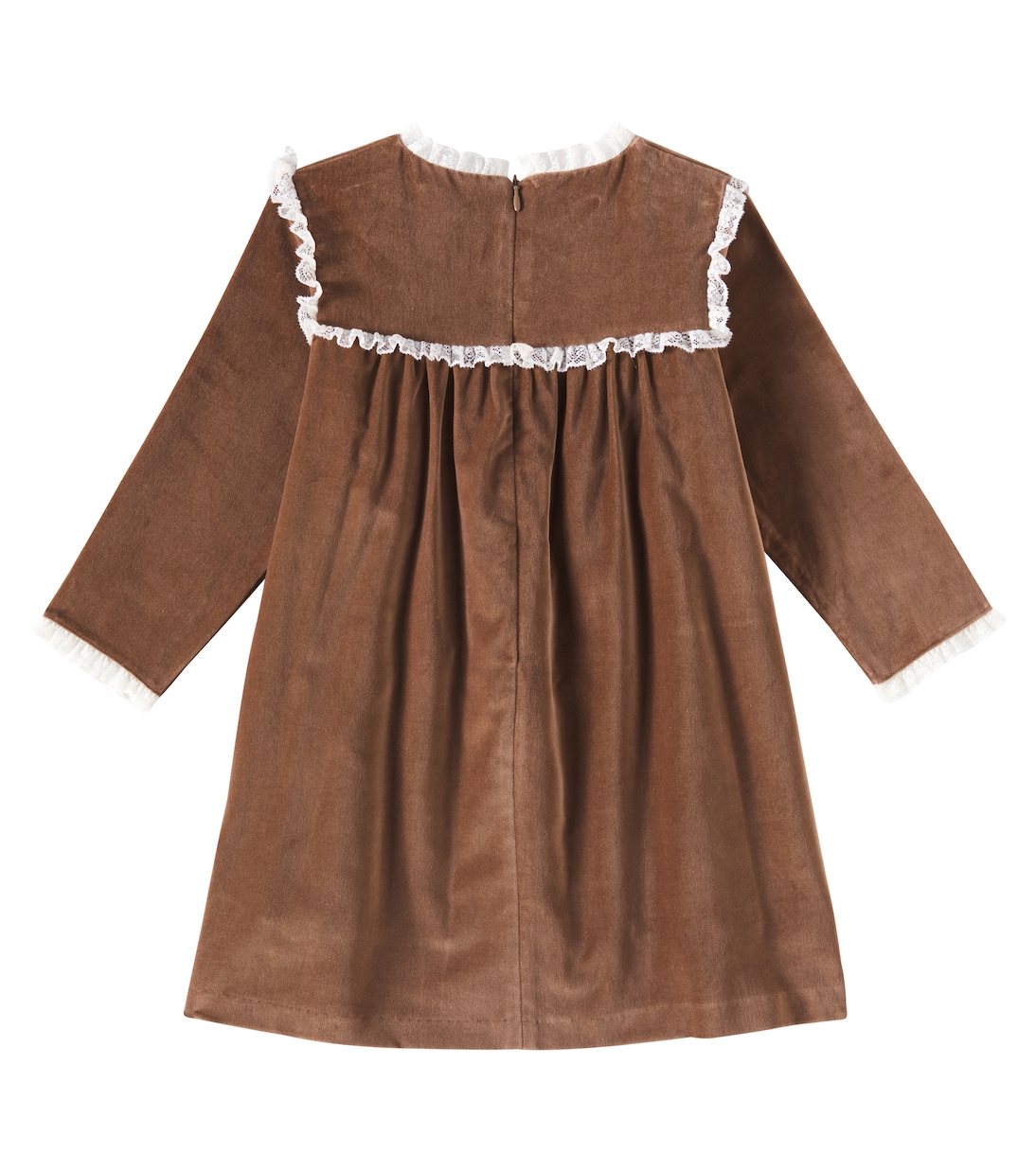 Платье из вельвета Carolina cotton La Coqueta, серо-коричневый — фото 4
