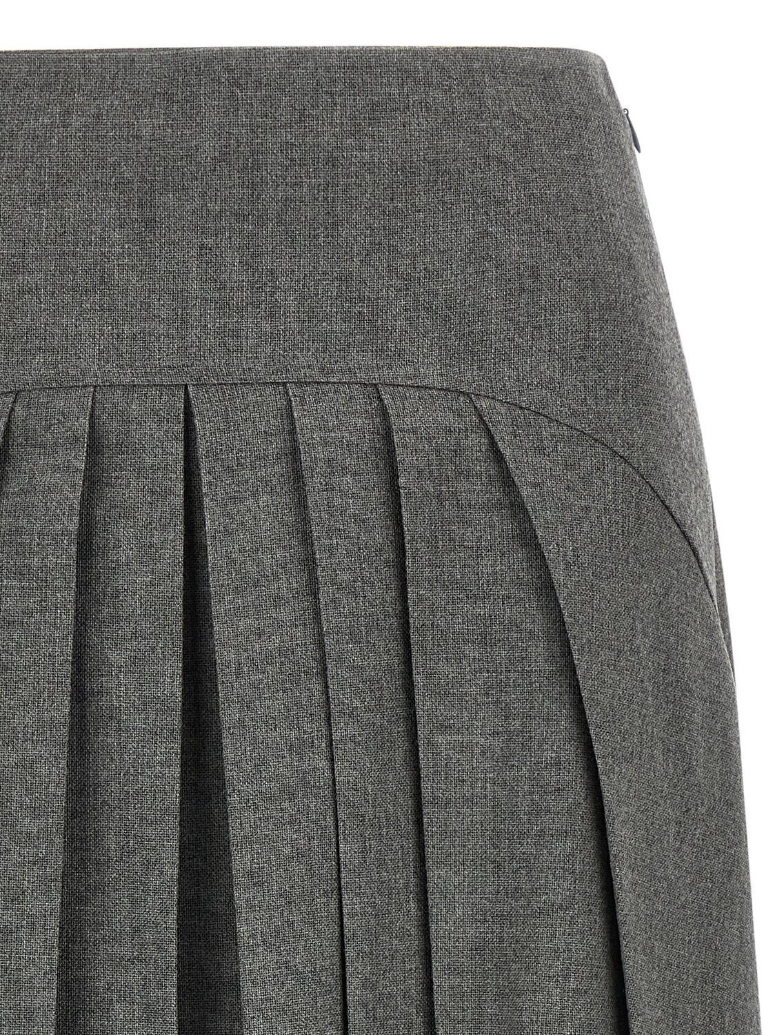 Плиссированная юбка JIL SANDER, серый — фото 3