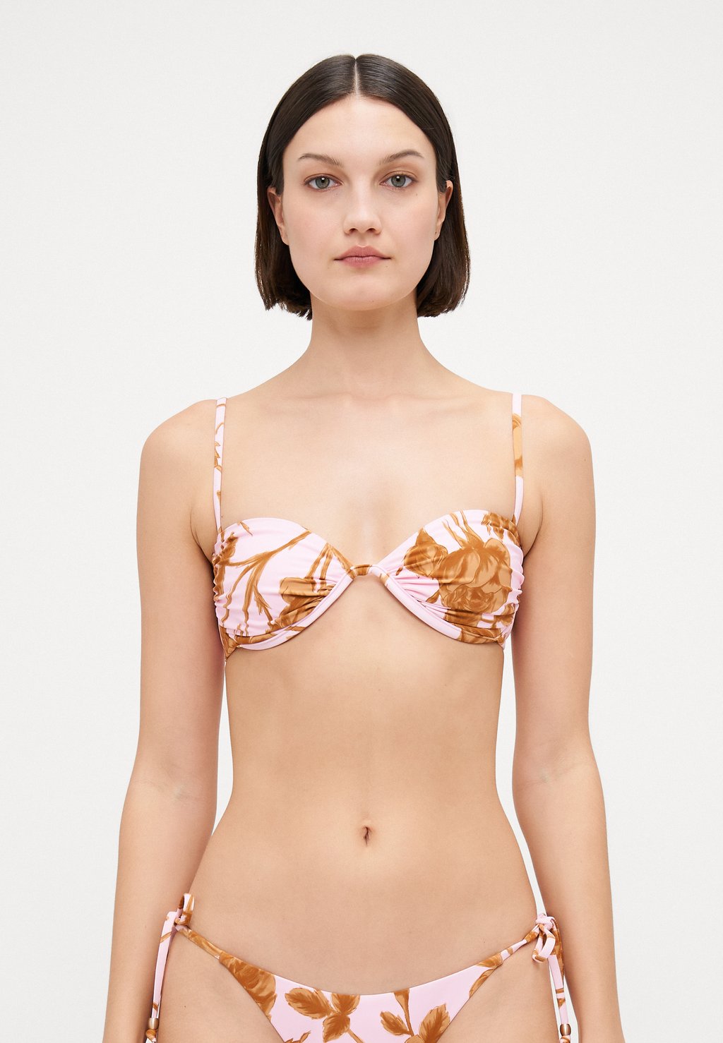 

Верх бикини ROCOCO RUCHED SPLIT WIRE BRA Seafolly, розовый