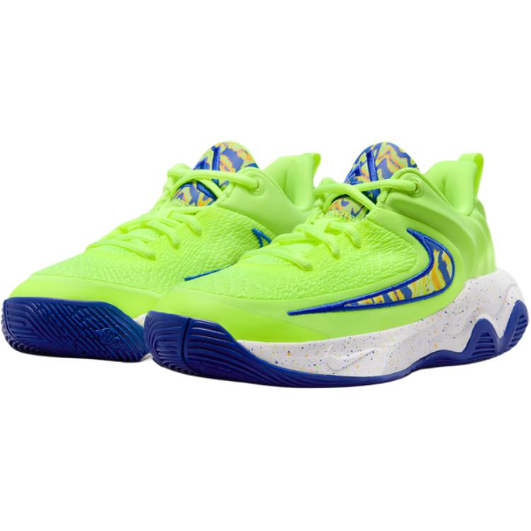 Nike Giannis Immortality 4 Fabric Low top детские баскетбольные кроссовки Neon Green Yellow Kids' — фото 4