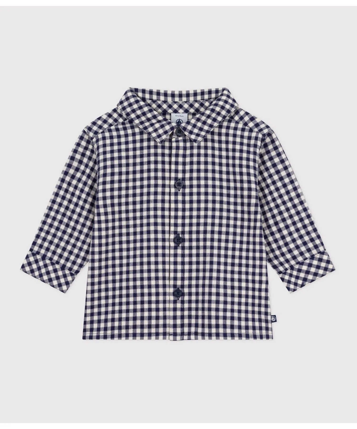 Рубашка PETIT BATEAU, Blue/Off White — фото 2