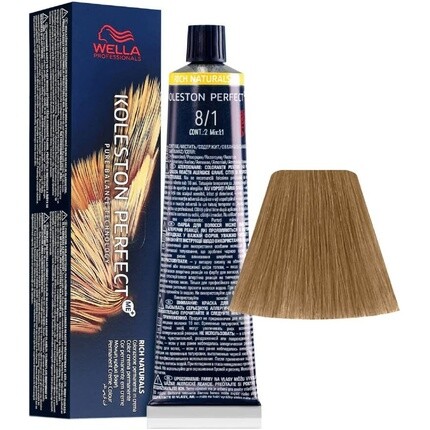 

Краска для волос Koleston Perfect Me+ Rich Naturals 8/1 Rubio Claro Ash 60 мл, Wella