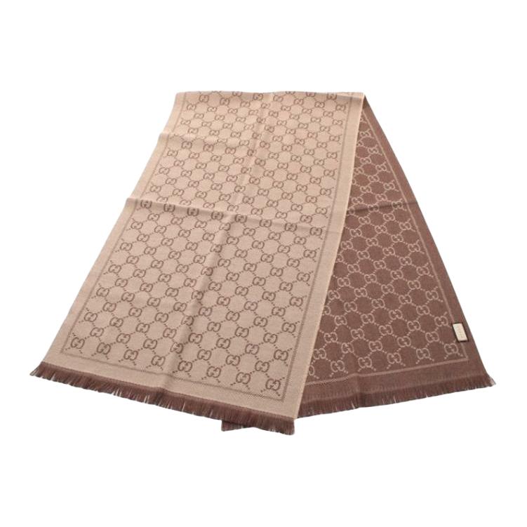 

GUCCI Узорчатый шарф, Brown