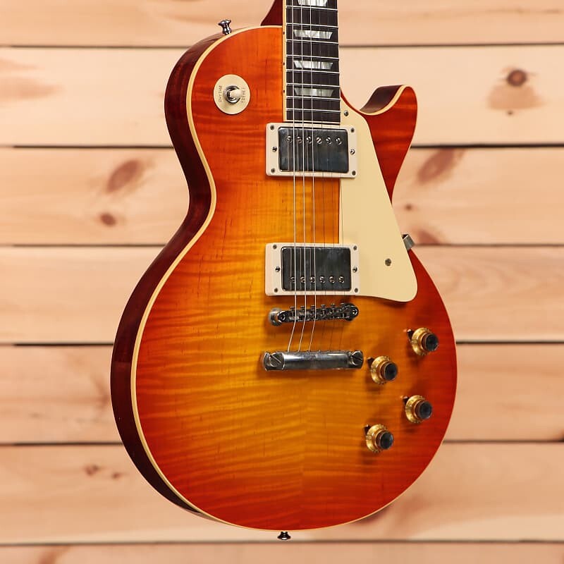 

Электрогитара Gibson 1960 Les Paul Standard Reissue Ultra Light Aged - Orange Lemon Fade - 03179 - PLEK'd