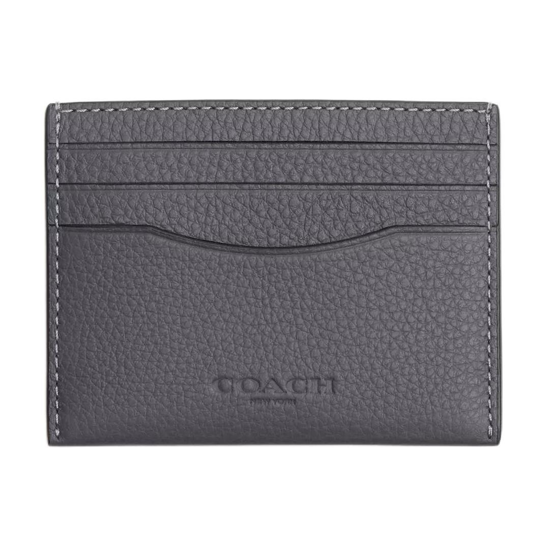 

COACH Кожаный держатель для удостоверения унисекс индустриальный серый