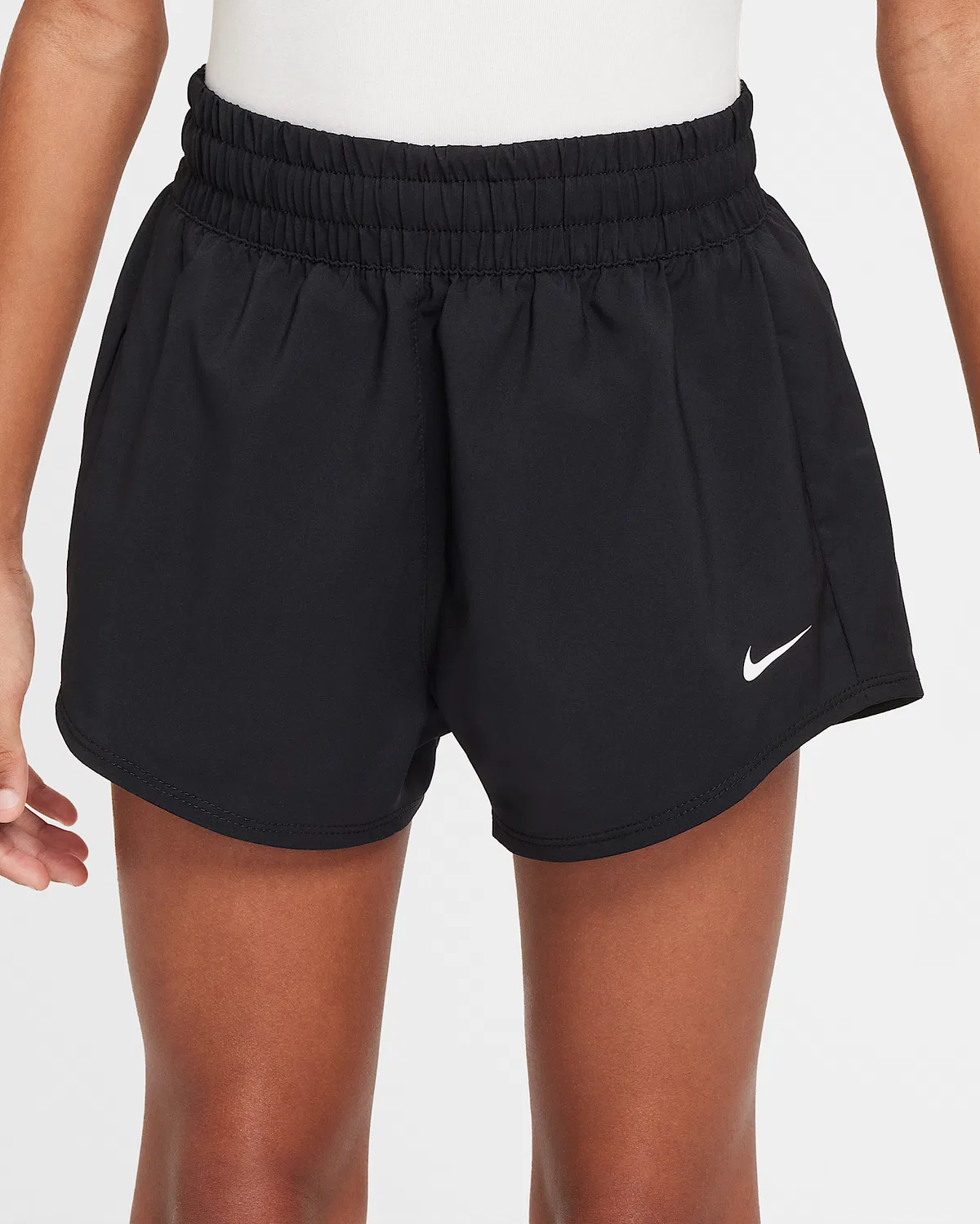 Девчачьи шорты Nike One Dri-FIT 3" 2-in-1, Black/White — фото 2