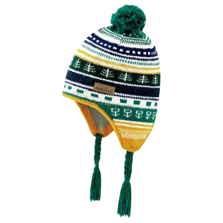

MONTBELL Детская акриловая шапка Blue/Green/Lavender