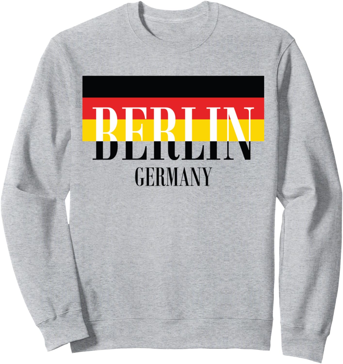 

Толстовка с крутым дизайном и изображением немецкого флага Берлина Bahaa'S Tee, серый