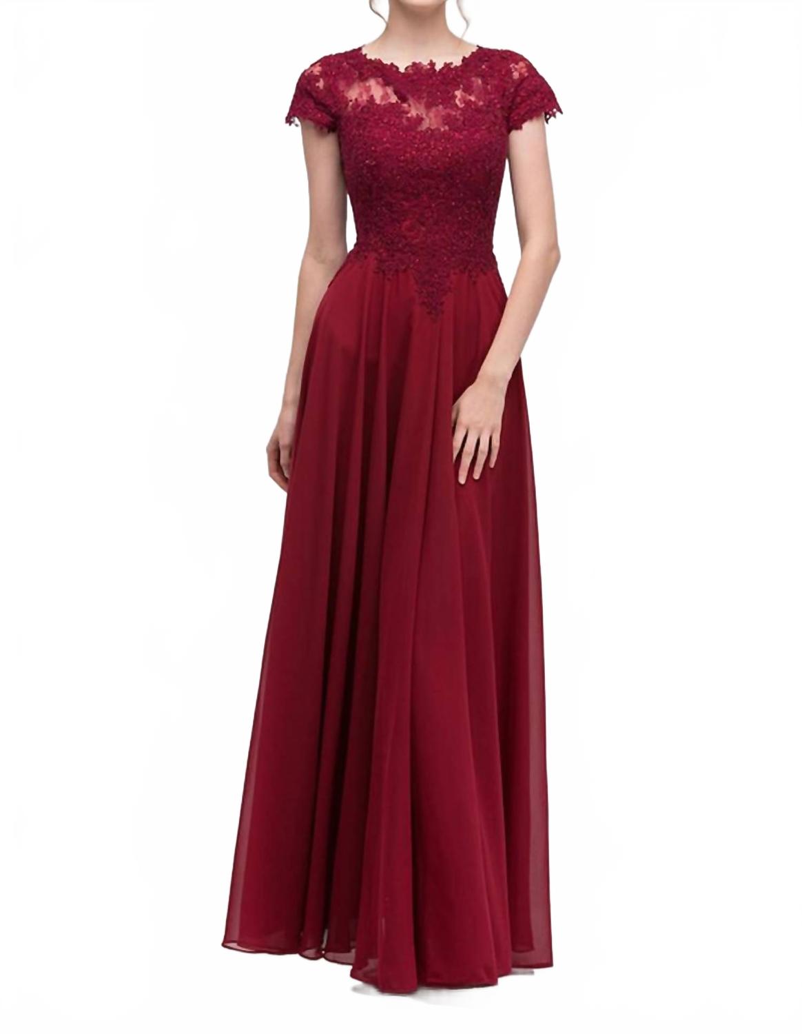 

Вечернее платье Adaline в бордовом цвете Eureka