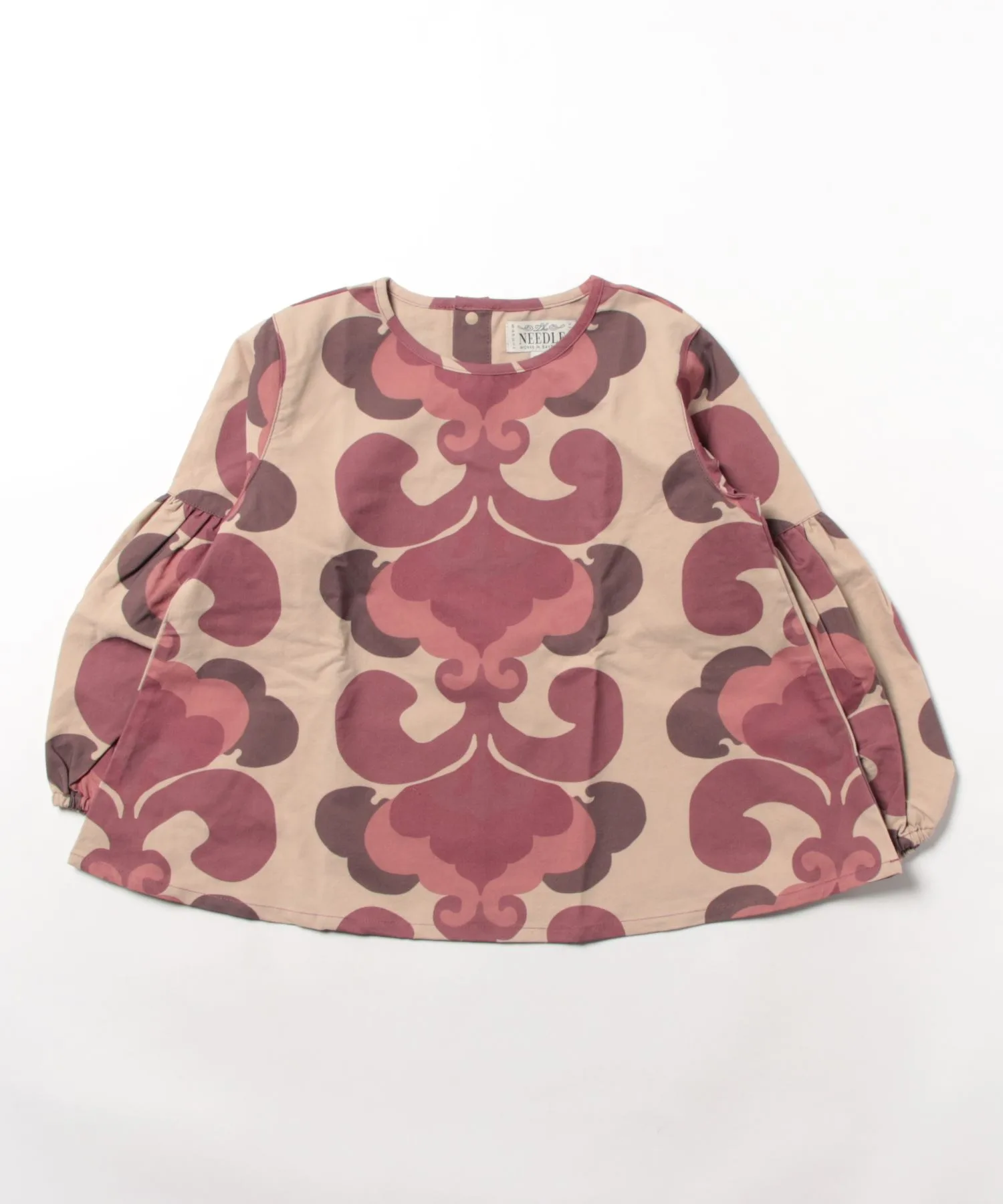 Детский топ с зауженной талией Vintage Curtain Gathers Sleeve NEEDLE WORKS розовый