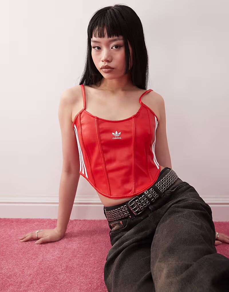 

Корсет Adidas Originals Firebird красного цвета