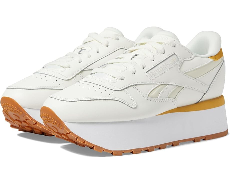 

Кроссовки Reebok Classic Leather Triple Lift, цвет Chalk/Chalk/Heritage Gold