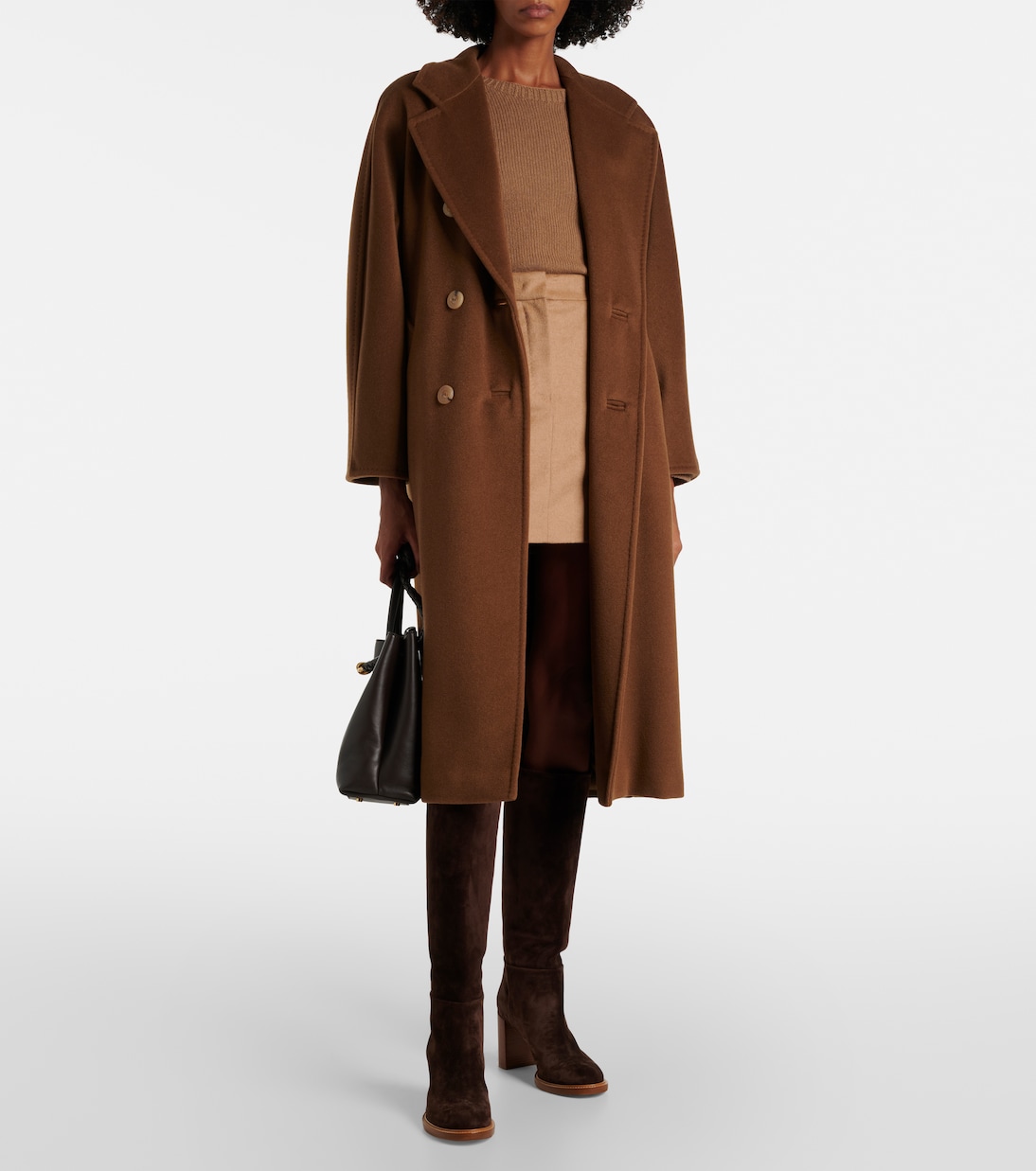 Мини-юбка из верблюжьей шерсти Ancella Max Mara, Cammello — фото 2