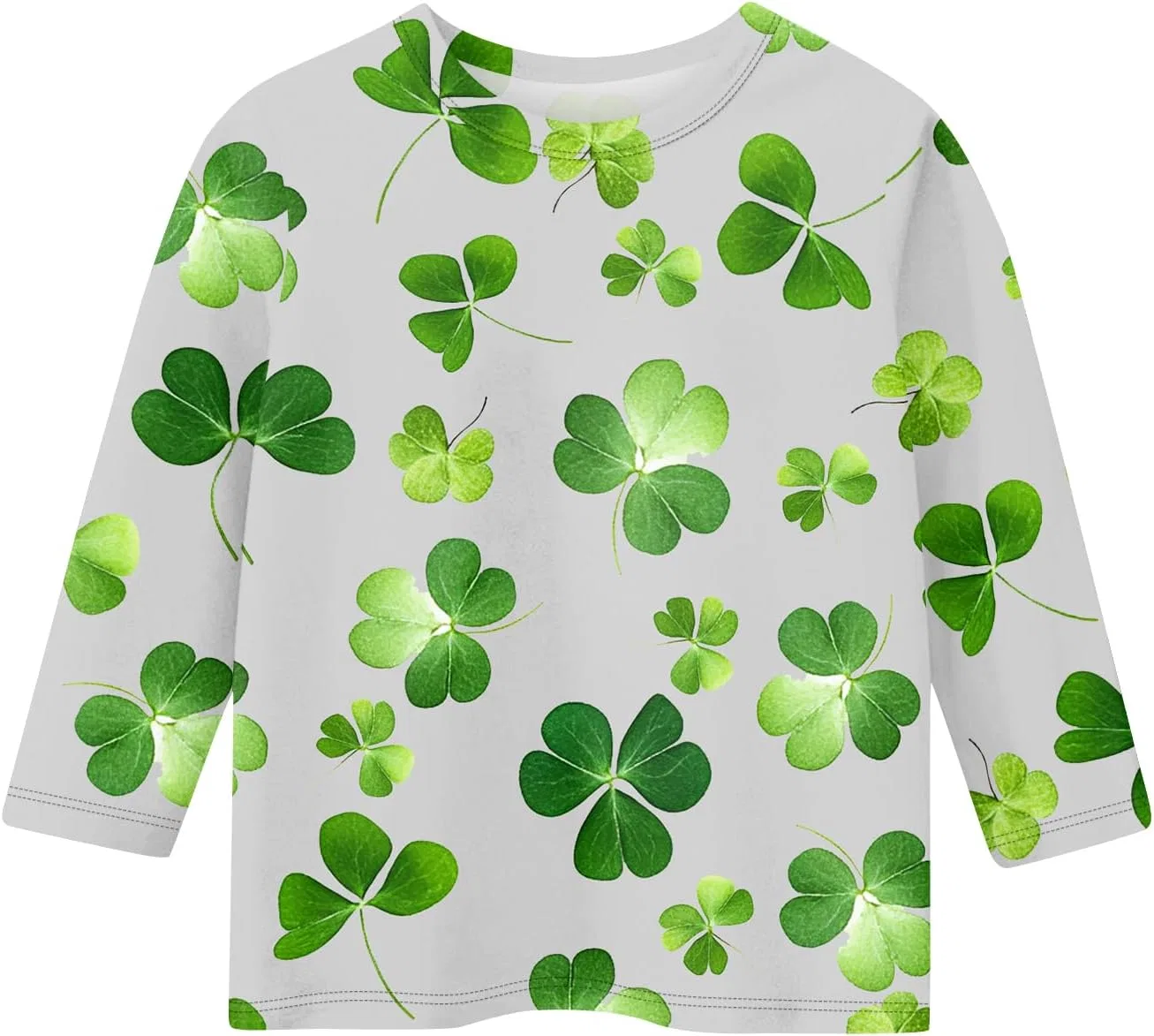 Футболка оверсайз с принтом St. Patrick's Day, Generic, 2-gray — фото 2