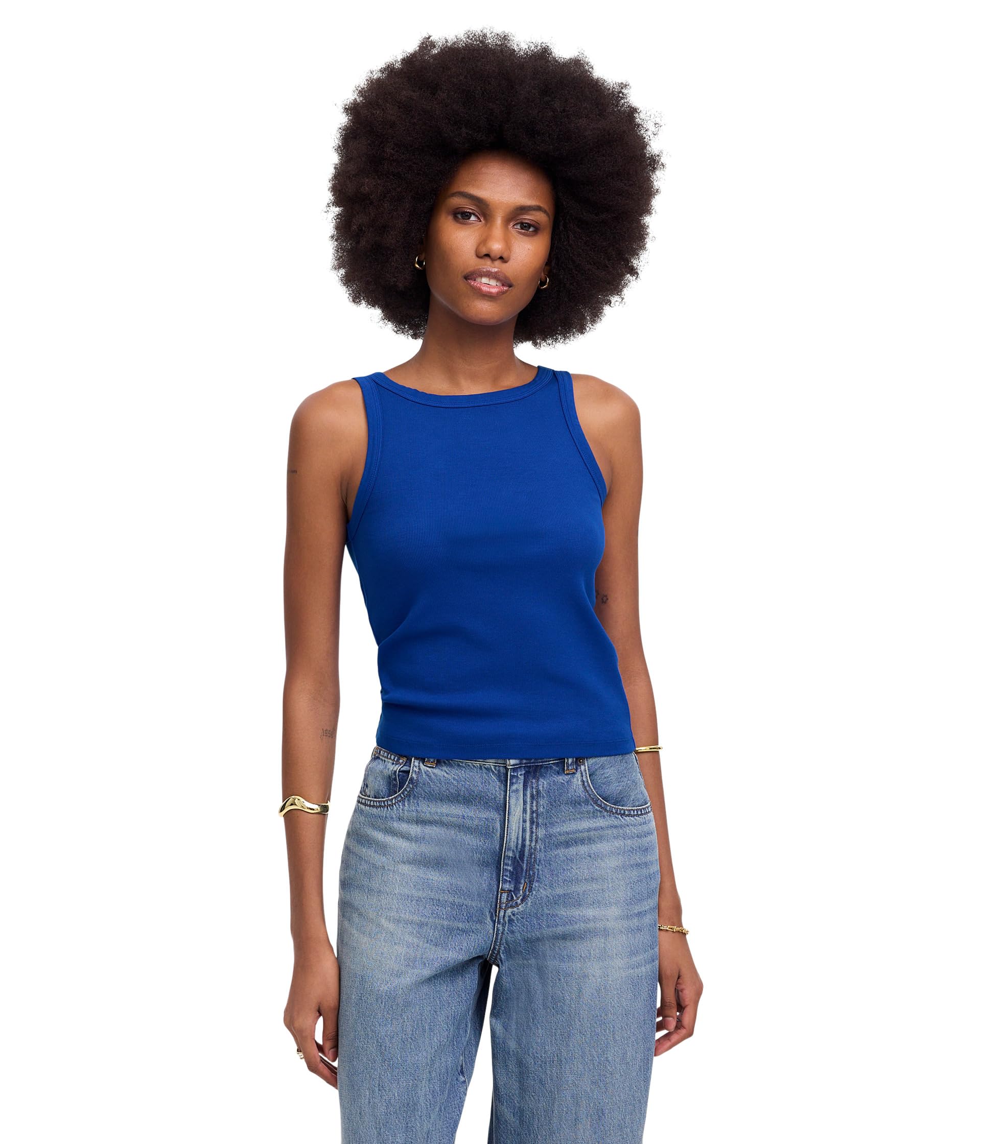 

Топ Madewell Brightside High Neck Tank, Brilliant Sapphire