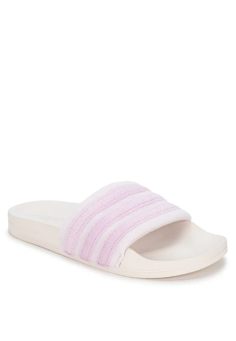 Шлепанцы, Adilette Noshower, Adidas, розовый/белый/сиреневый — фото 2