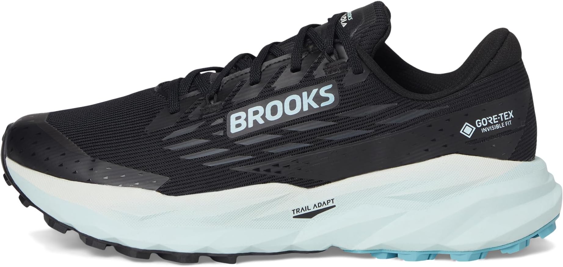 Кроссовки Brooks Cascadia 19 GTX, цвет Black/Ebony/Blue Flower — фото 4