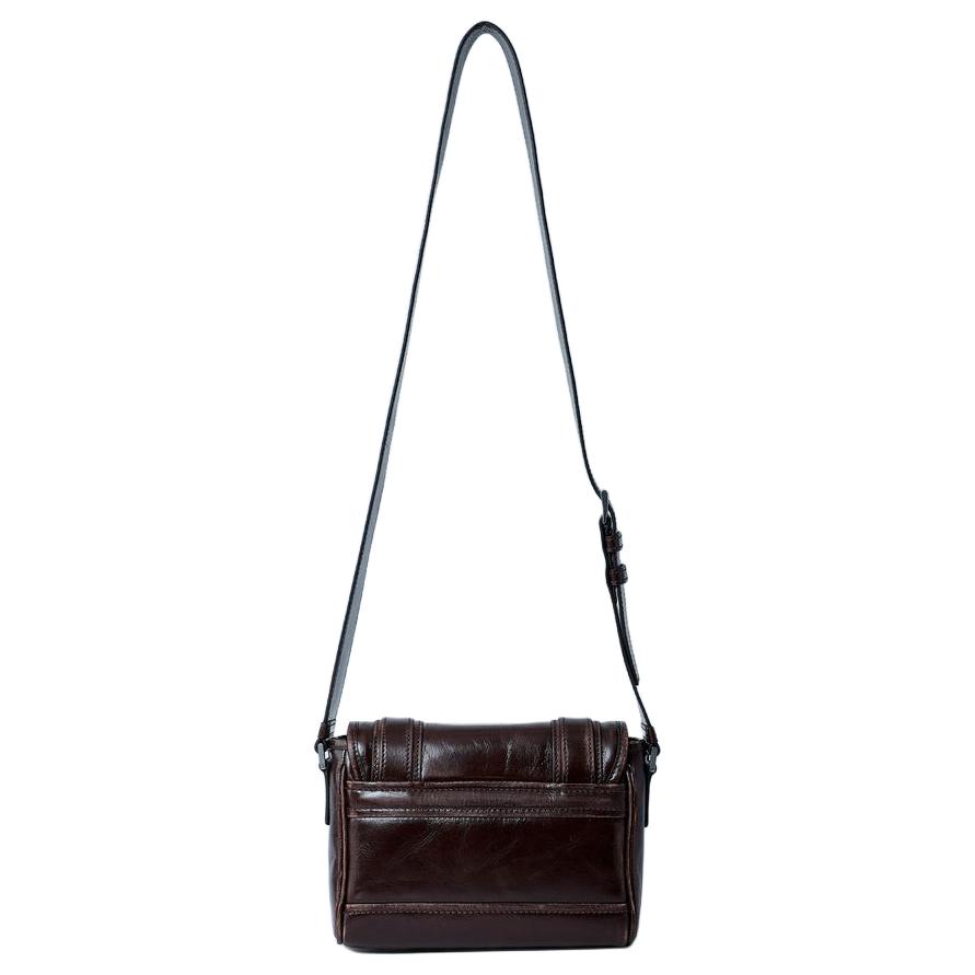 PRADA Кожаная кросс-боди сумка мужская brown — фото 2
