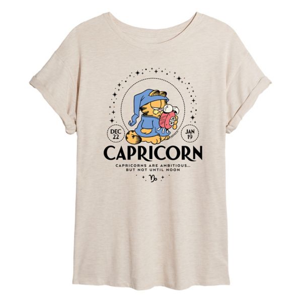 

Детская оверсайз футболка Garfield Capricorn Licensed Character, бежевый