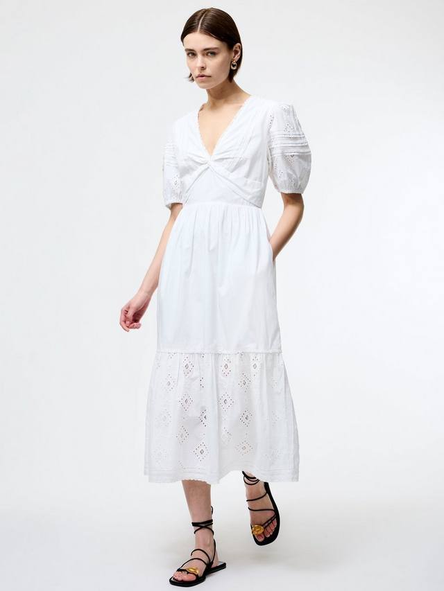 

Платье миди cambria broderie anglaise French Connection, цвет Linen White